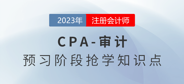 审计抽样的概念_2023年注会审计预习知识点