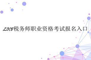 税务师报名入口