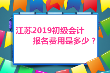 江苏2019初级会计师报名费是多少？