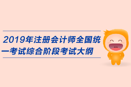 2019年注册会计师全国统一考试综合阶段考试大纲