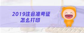 2019注会准考证怎么打印