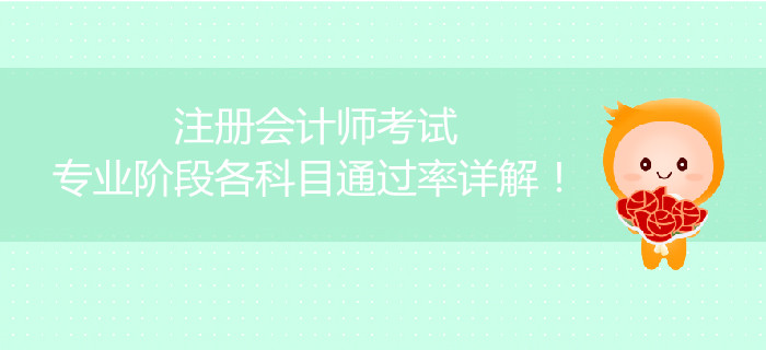 注册会计师考试专业阶段各科目通过率详解！