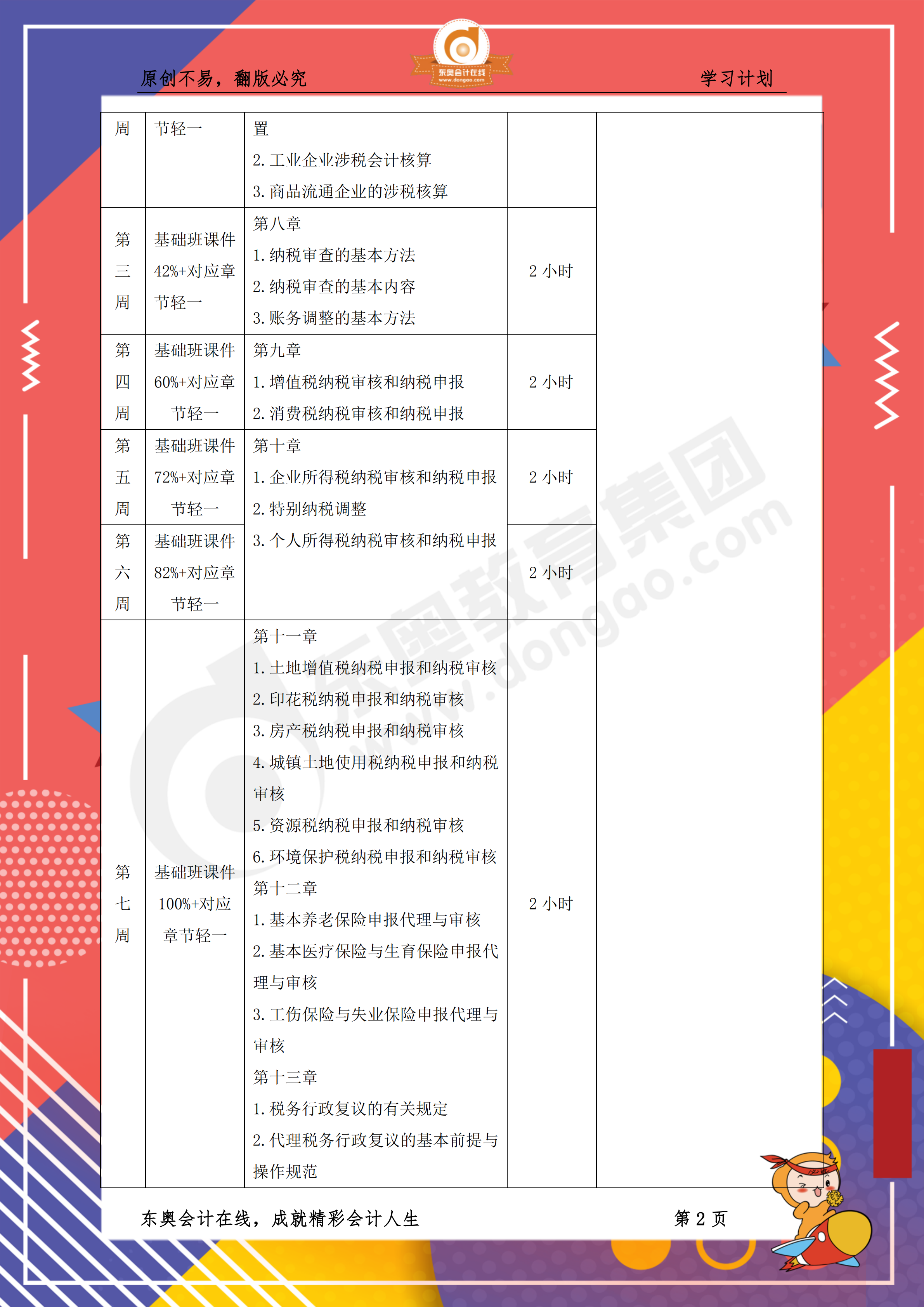 《涉税服务实务》百天通关计划