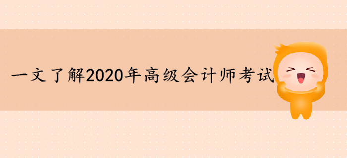 一文了解2020年高级会计师考试资讯