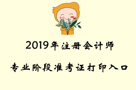 2019年新疆注册会计师专业阶段准考证打印入口已开通