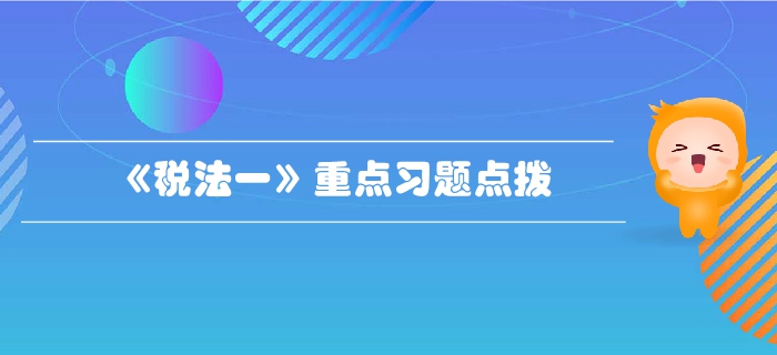 税务师《税法一》第二章增值税-重点习题点拨