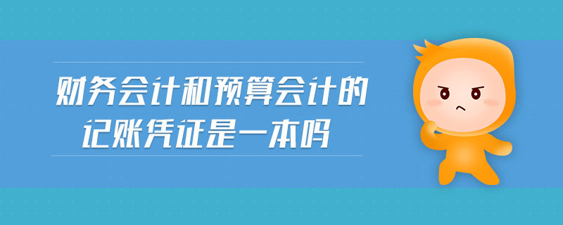 财务会计和预算会计的记账凭证是一本吗