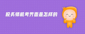 税务师机考界面是怎样的