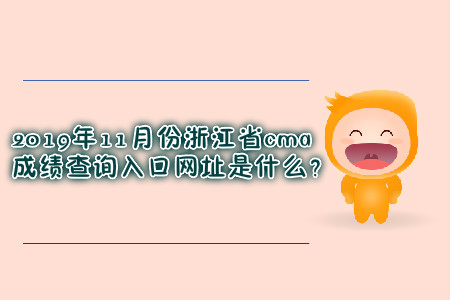 2019年11月份浙江省cma成绩查询入口网址是什么？