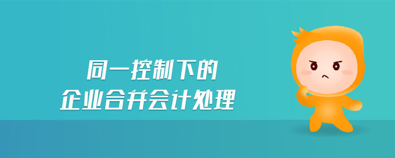 同一控制下的企业合并会计处理