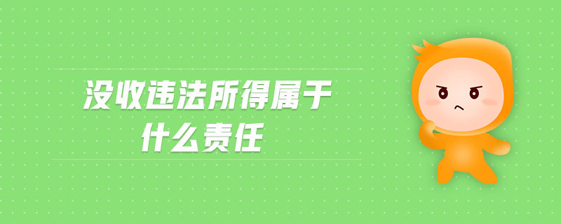 没收违法所得属于什么责任