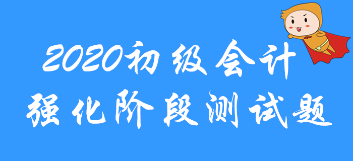 2020年初级会计职称强化阶段习题测试！