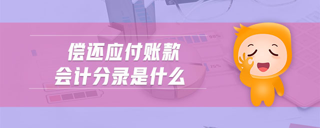 偿还应付账款会计分录是什么