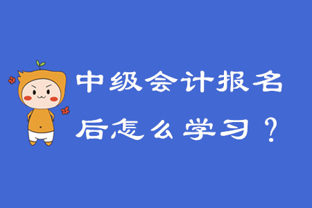 报名中级会计之后该怎么学习？