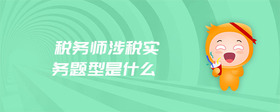 税务师涉税实务题型是什么