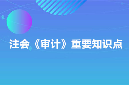 财务报表审计理解要点_2020年注会《审计》重要知识点