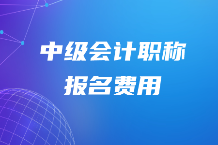 陕西中级会计师报名费2020年是多少钱？