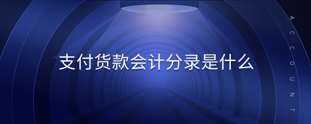 支付货款会计分录是什么