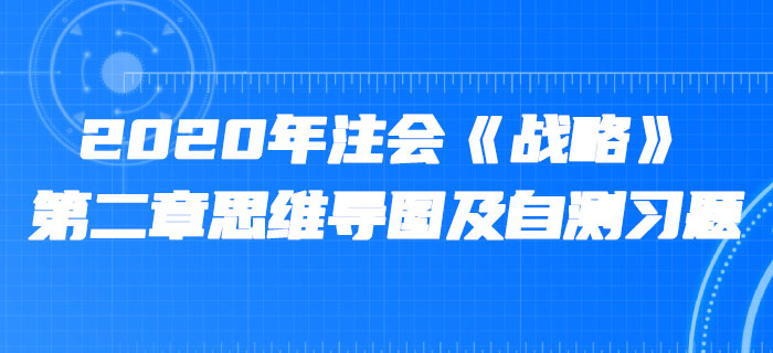 2020年注会《战略》第二章思维导图及自测习题