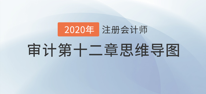 2020年注会《审计》第十二章思维导图及自测习题