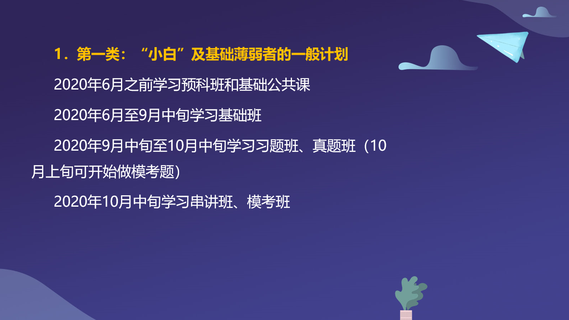  “小白”及基础薄弱者的一般计划