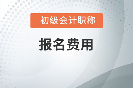 天津2020年初级会计职称考试报名费用是多少？