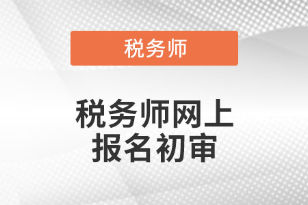 税务师网上报名初审