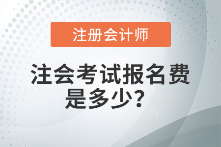 注会考试报名费是多少？