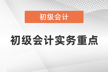 初级会计实务重点是什么