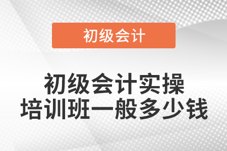 初级会计实操培训班一般多少钱