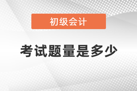 2021年初级会计考试题型和题量