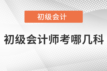 初级会计师考哪几科