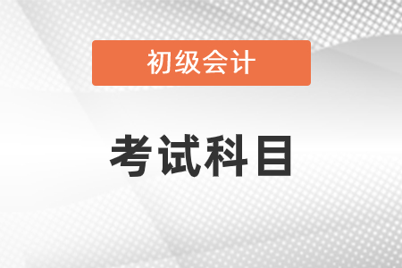 2021年初级会计考试科目有什么？