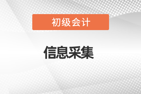 初级会计信息采集是什么意思