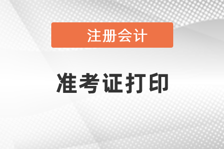 2021年北京市怀柔区CPA考试准考证要怎么打印