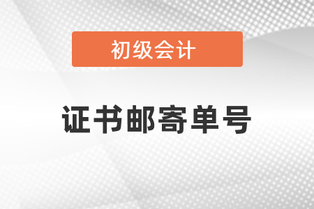 怎么知道初级会计证书邮寄单号？