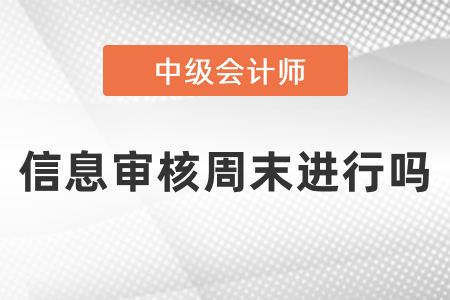 中级会计信息审核周末进行吗？