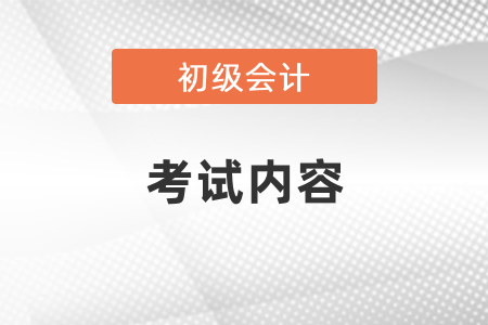 2021年初级会计考试内容