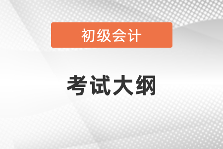 初级会计师2021年考试大纲