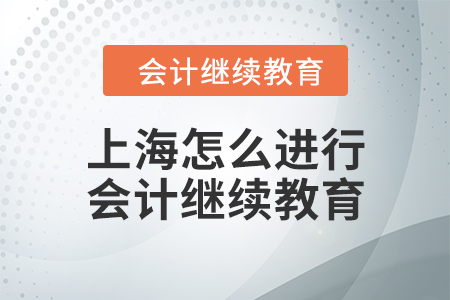 上海怎么进行会计继续教育？