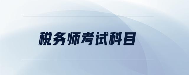 税务师考试科目