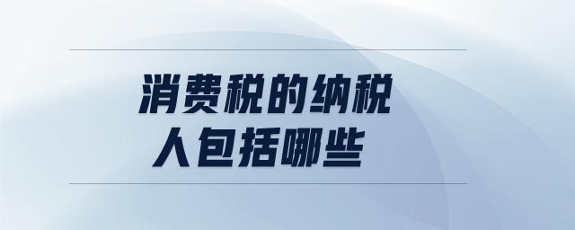 消费税的纳税人包括哪些