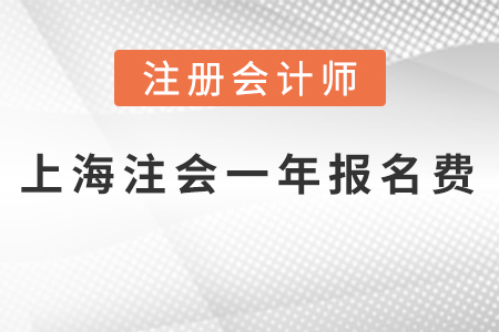 上海2021年注会一科报名费多少钱？