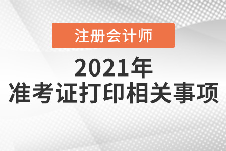 山西省忻州2021年注会准考证打印