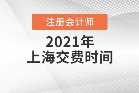 上海市徐汇区2021年注会报名交费时间