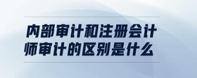 内部审计和注册会计师审计的区别是什么