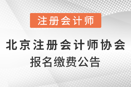 北京市延庆县2021注册会计师协会报名缴费公告