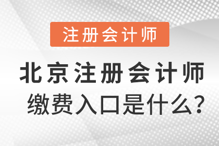 北京市昌平区注册会计师缴费入口是什么？