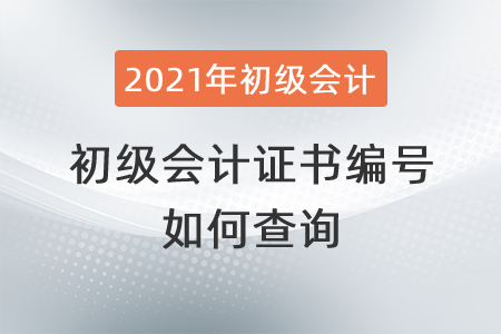 如何查询初级会计证书编号？