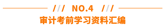 审计考前学习资料汇编